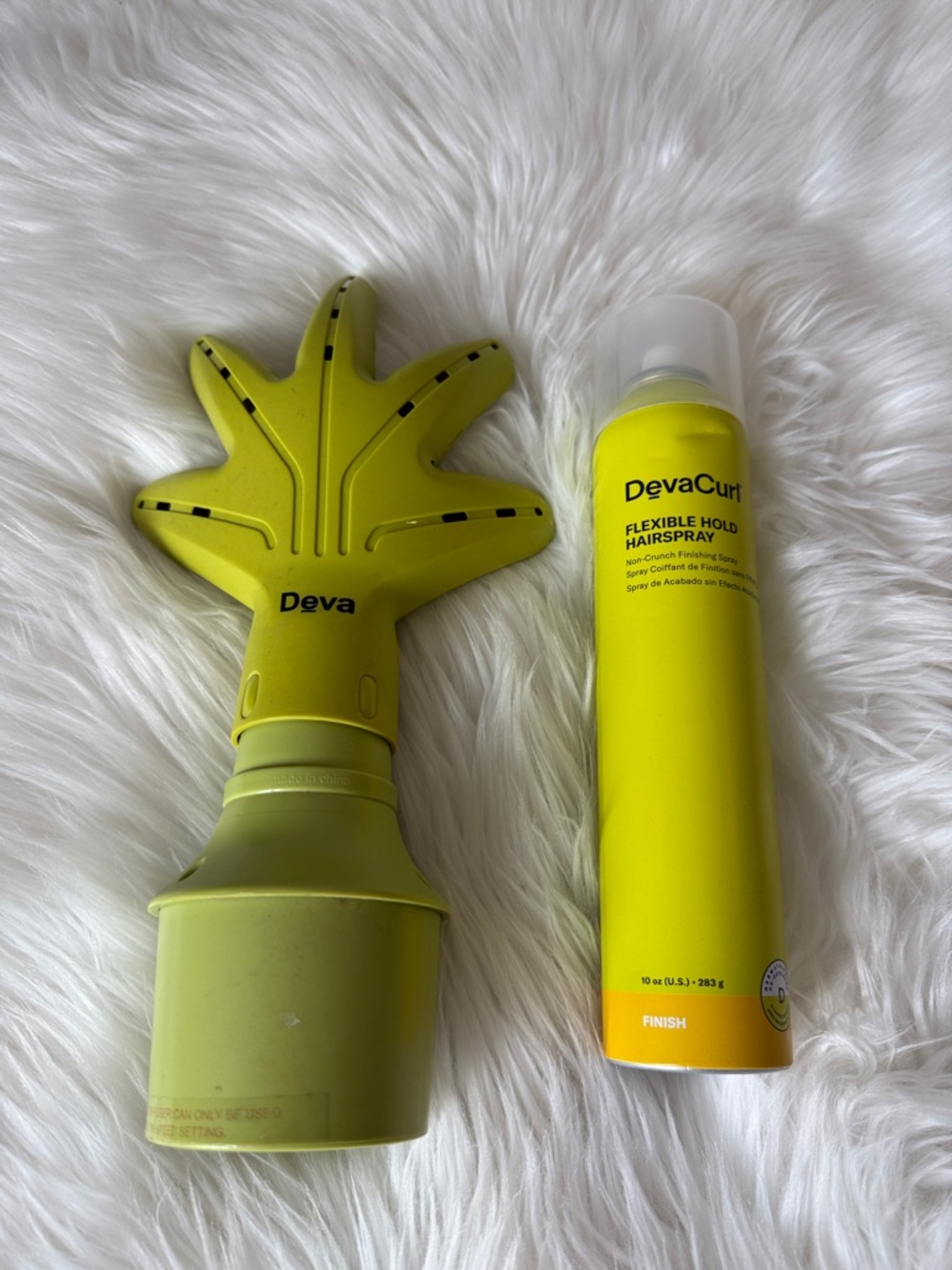 DevaCurl Flexible Hold Hairspray with Deva Curl patent diffuser for curly hair